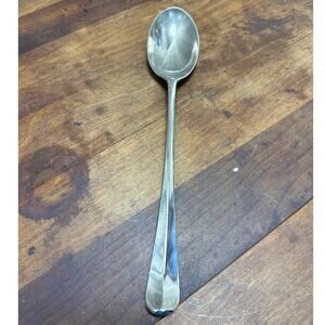 Queen Anne Nickel Plate By Godinger Center Ridge Solid Serving Spoon Vintage